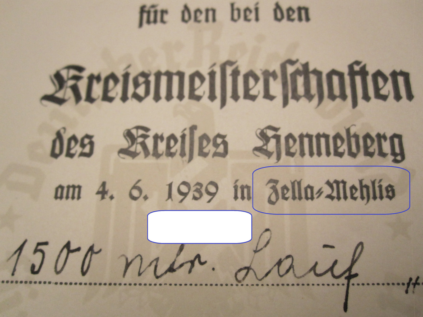 NSRL Urkundenheft Zella-Mehlis SEHR SELTEN !!! Verleihungstüte