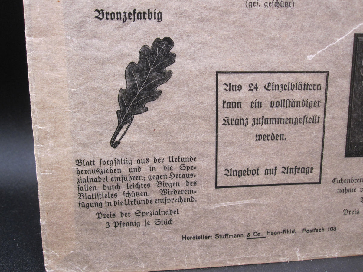 NSRL Urkundenheft Zella-Mehlis SEHR SELTEN !!! Verleihungstüte