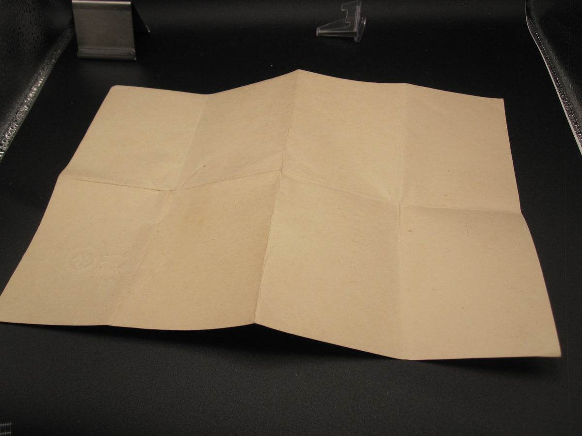 Verleihungsurkunde Kriegsverdienstkreuz an eine FRAU aus Leipzig  !!!