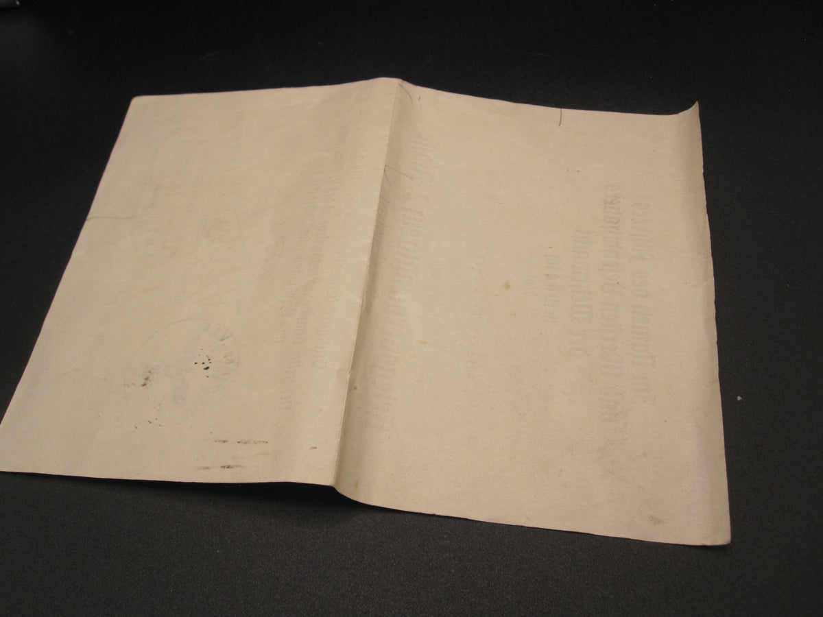 Verleihungsurkunde Besitzzeugnis KVK Panzertruppe