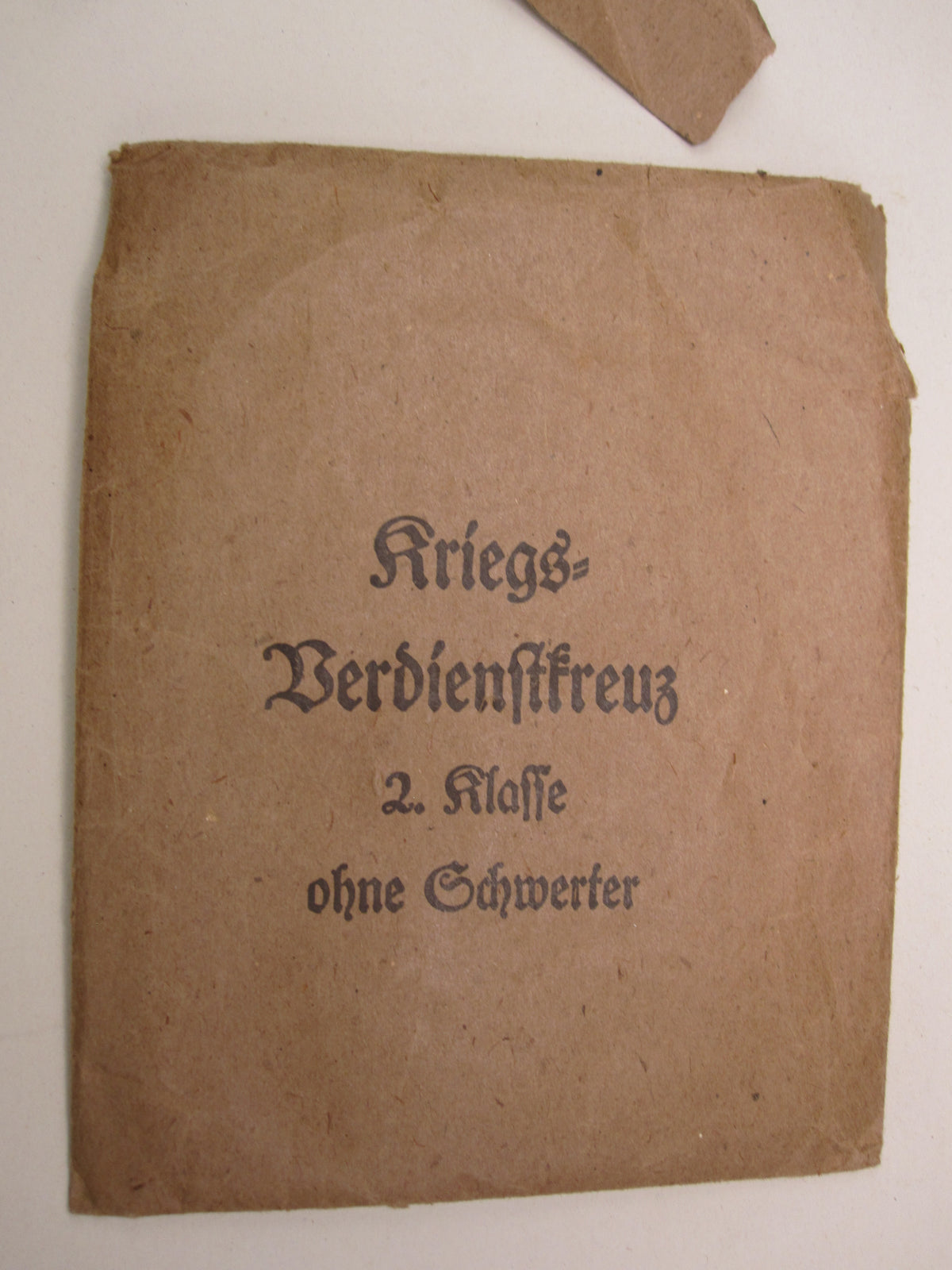Kriegsverdienstkreuz 2.Klasse OHNE Schwertern KVK2/39 in Verleihungstüte August Tham !!!
