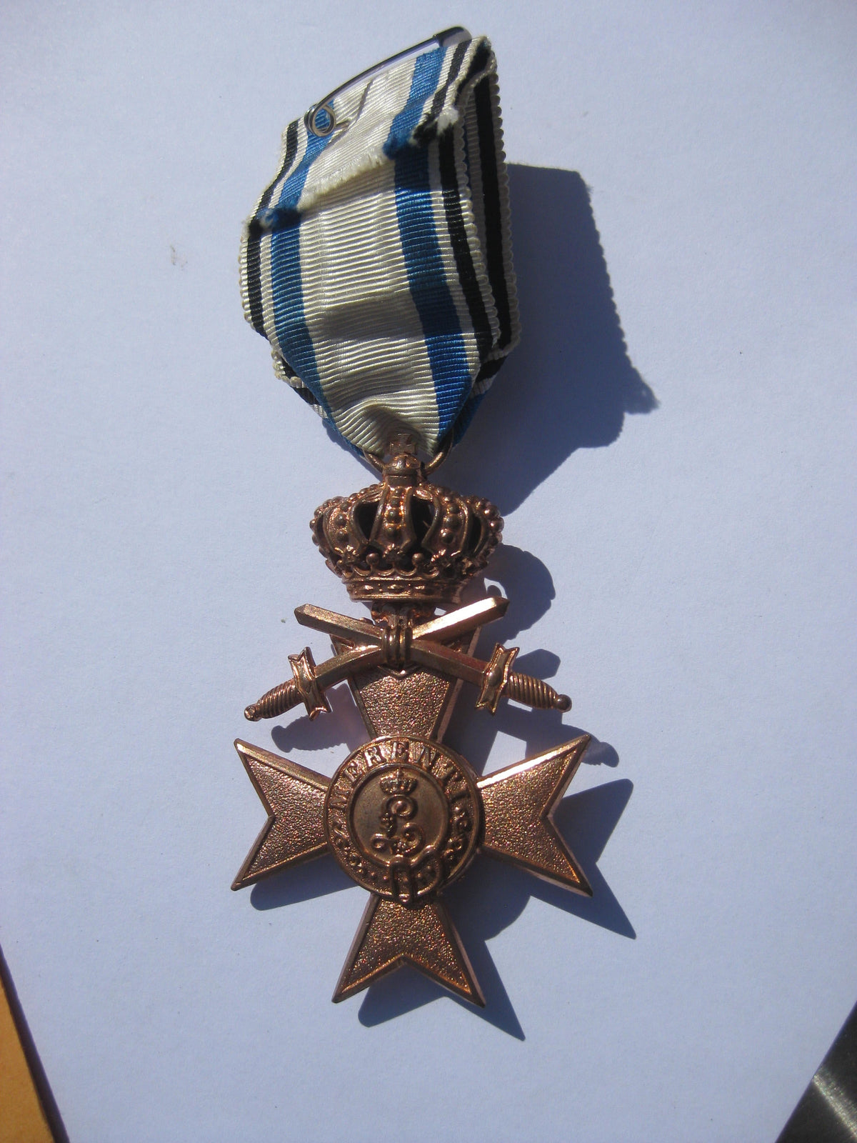 bayrisches Militärverdienstkreuz 3.Klasse mit Krone und Schwertern (MVK) 1866-1918 Mint Condition