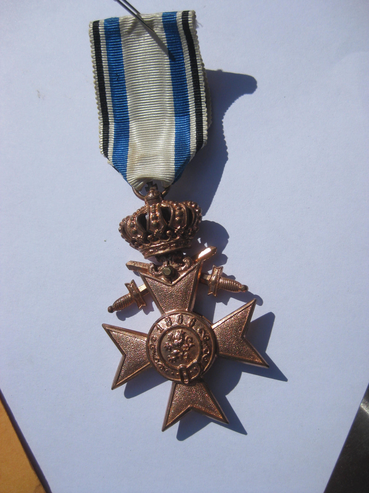 bayrisches Militärverdienstkreuz 3.Klasse mit Krone und Schwertern (MVK) 1866-1918 Mint Condition