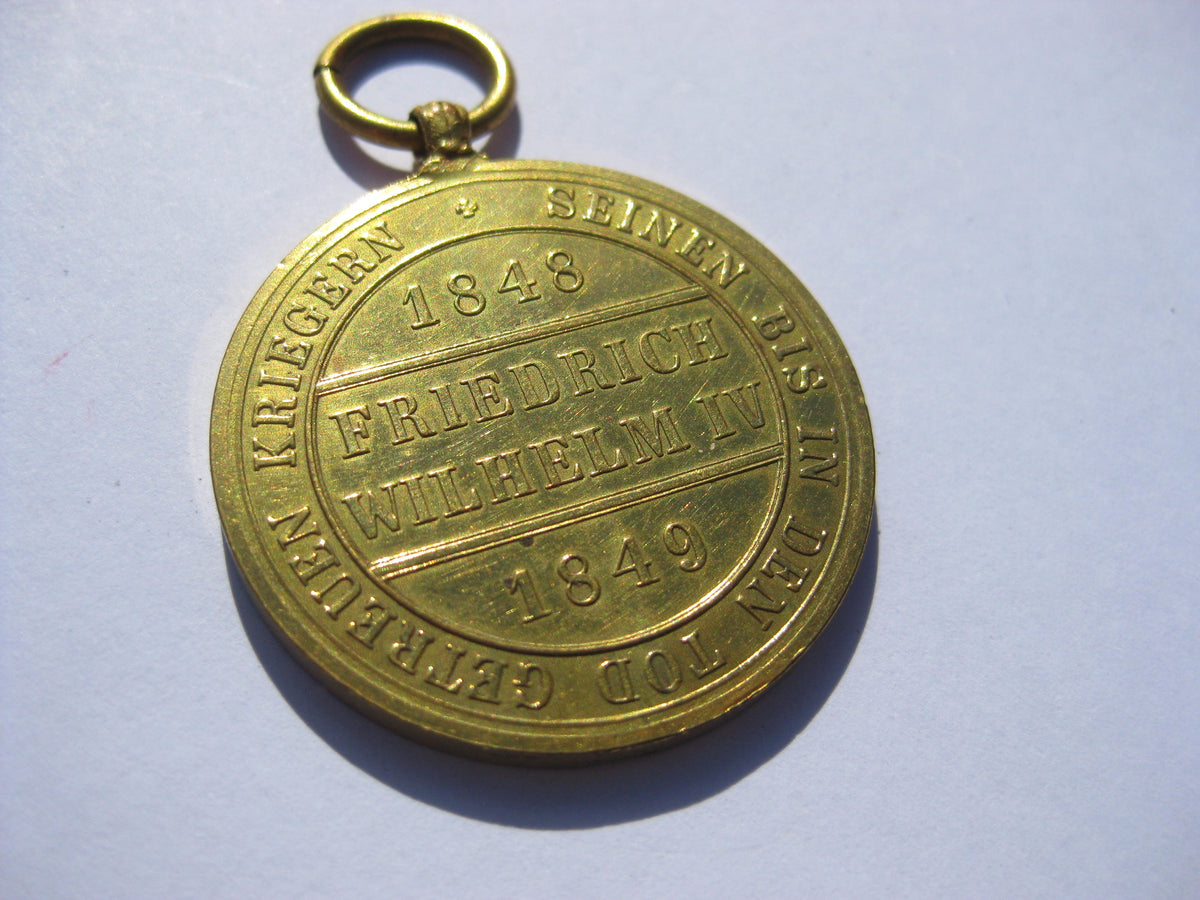 Medaille Hohenzollern 1848 / 1849 !!VERGOLDET!! Mint Condition