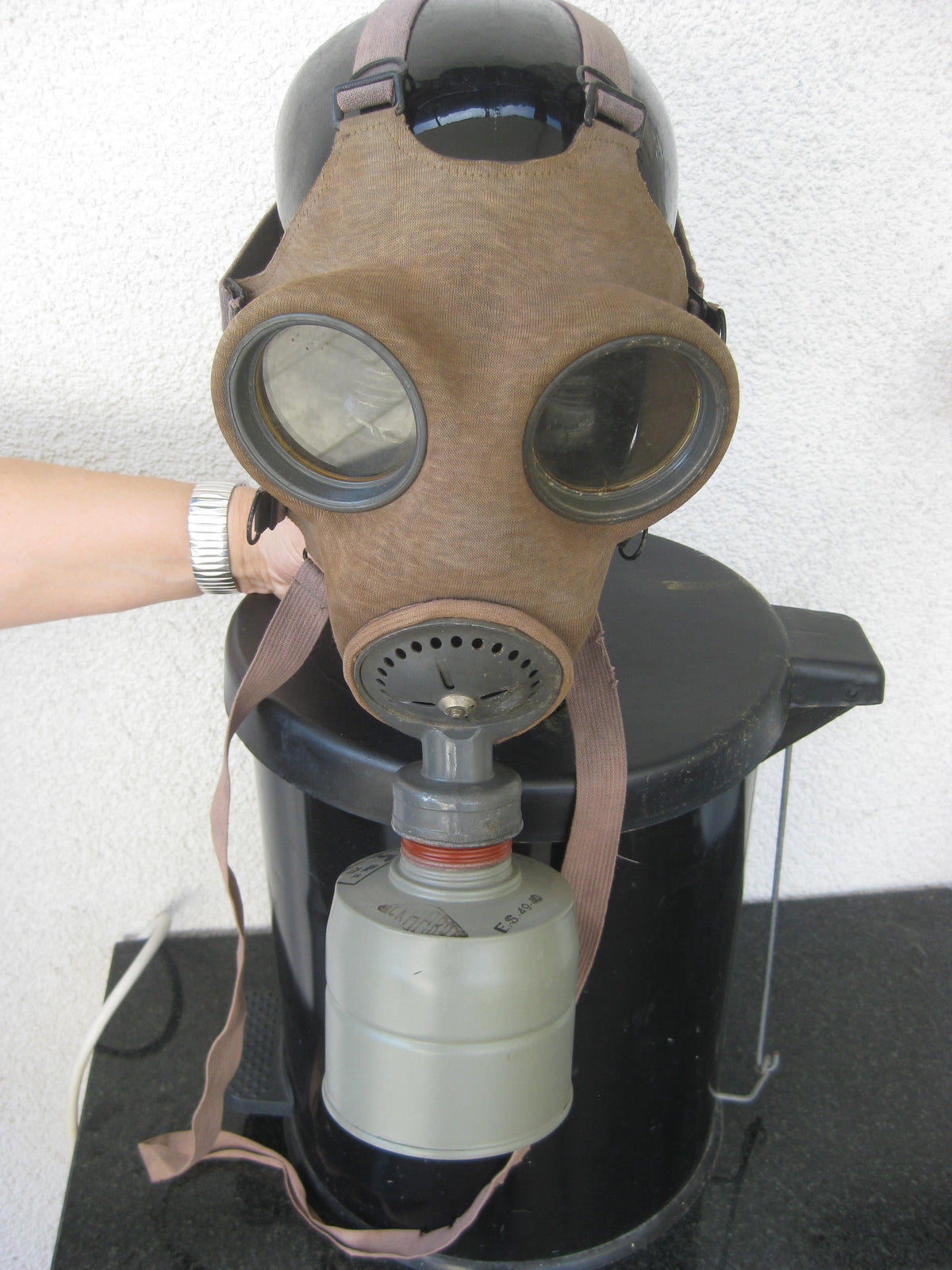Extrem seltene Gasmaske DM.1 von der Wehrmacht 2.Weltkrieg mit Zubehör