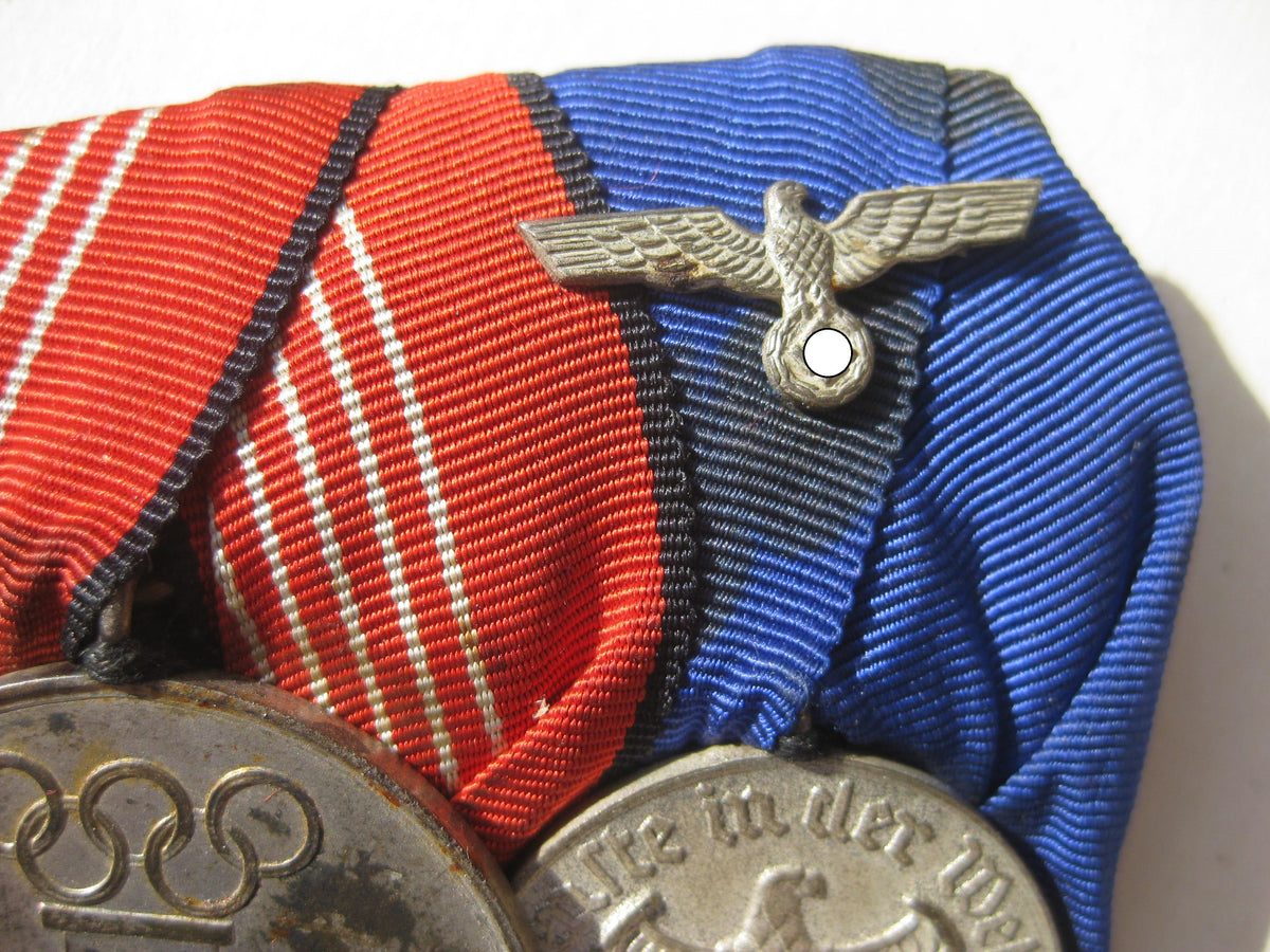 2er Ordensspange Dienstauszeichnung Olympia Erinnerungsmedaille 1936