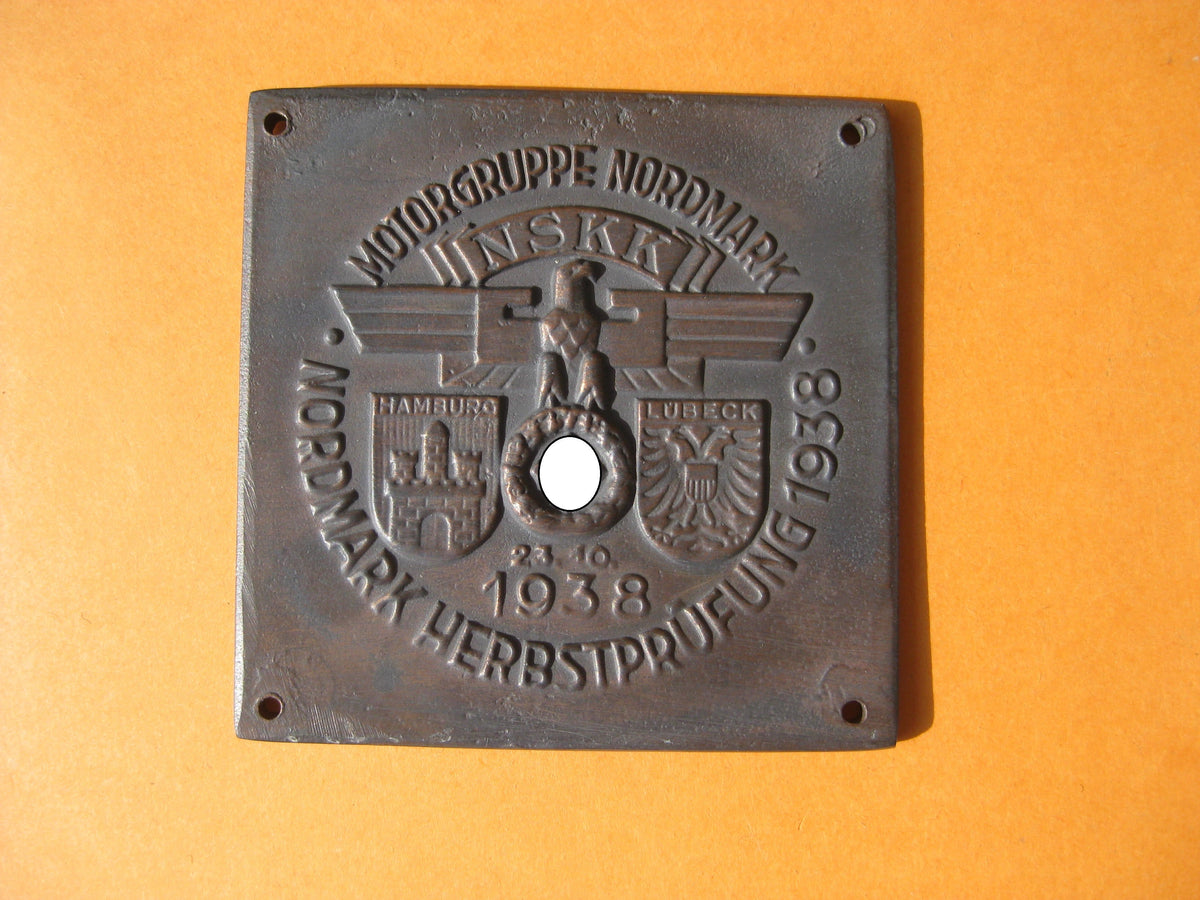 NSKK Autoplakette Motorgruppe NORDMARK 1938