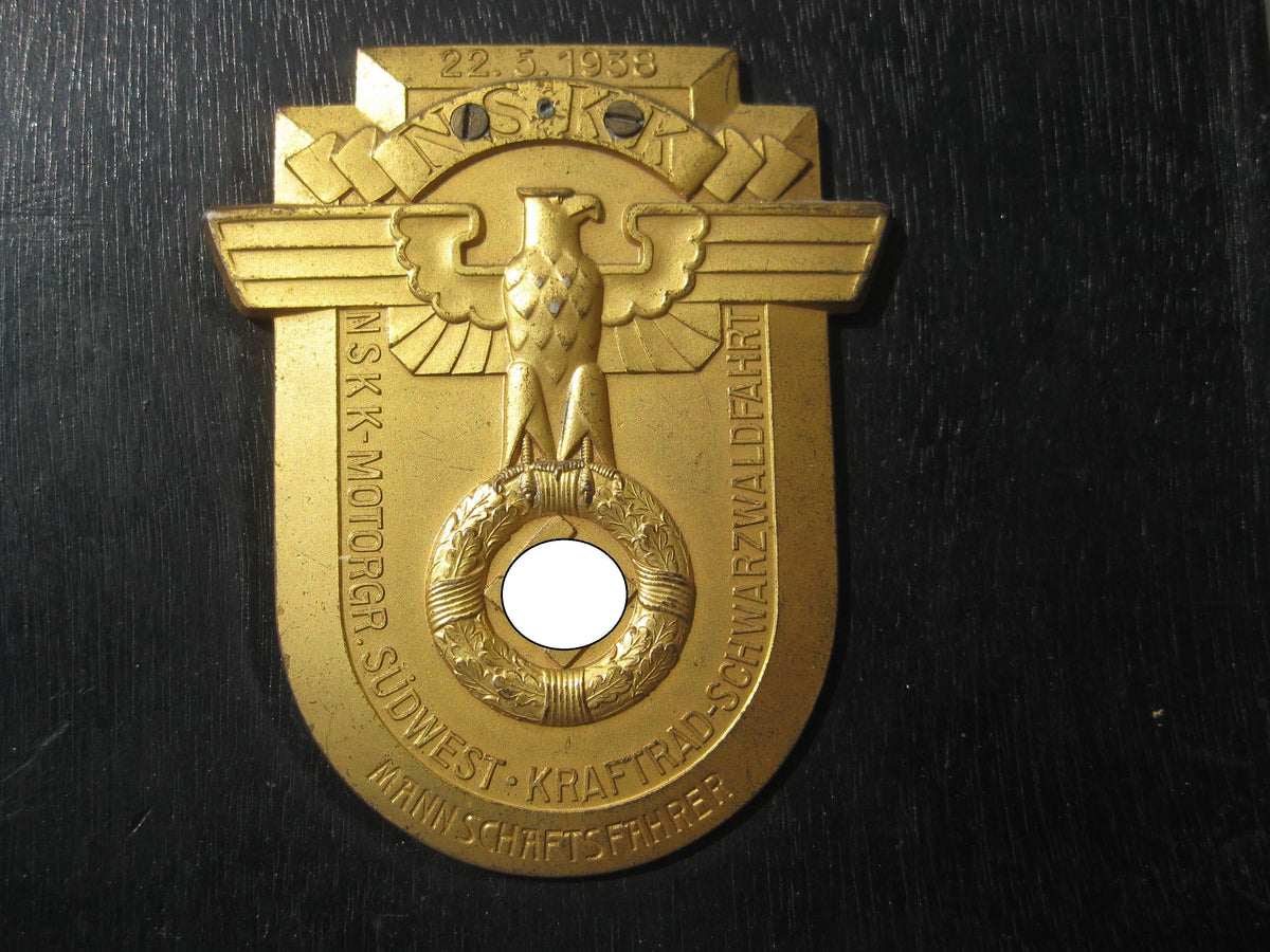 2 Plaketten Motorbrigade Südwest NSKK 1938