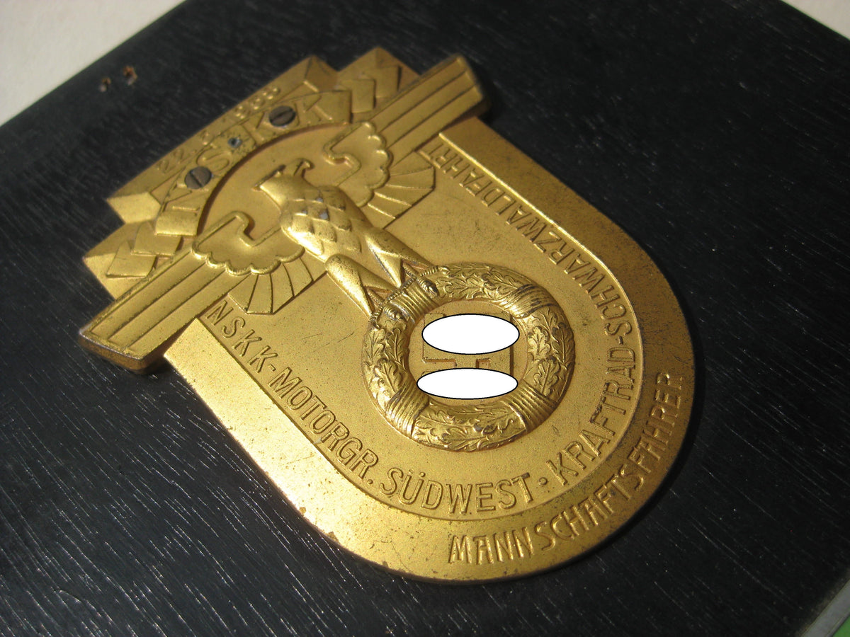 2 Plaketten Motorbrigade Südwest NSKK 1938