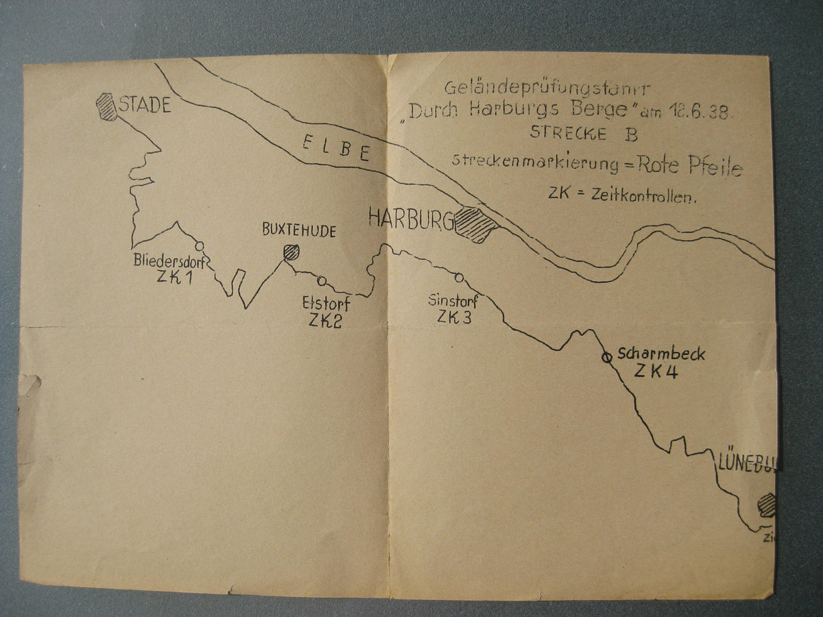 NSKK  3 Hefte und 2 Karten Motorbrigade / Motorgruppe Nordsee 1938 / 1939