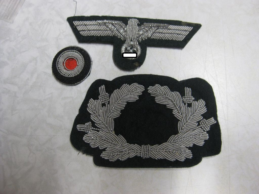 SET Kokarde mit Mützenkranz und Mützenadler für Schirmmütze Heer Wehrmacht MINT CONDITION