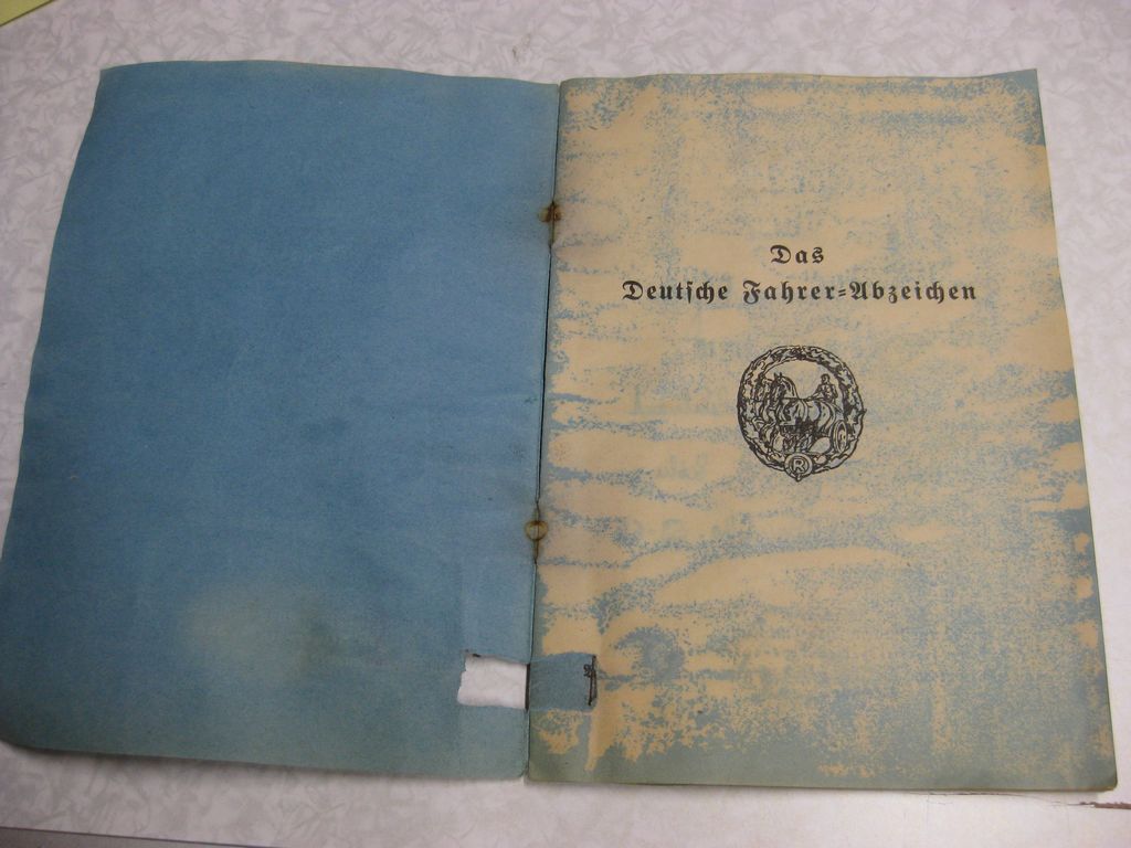 Urkundenheft &amp; Miniatur zum: Das Deutsche Fahrer Abzeichen in Bronze -KÖLN-