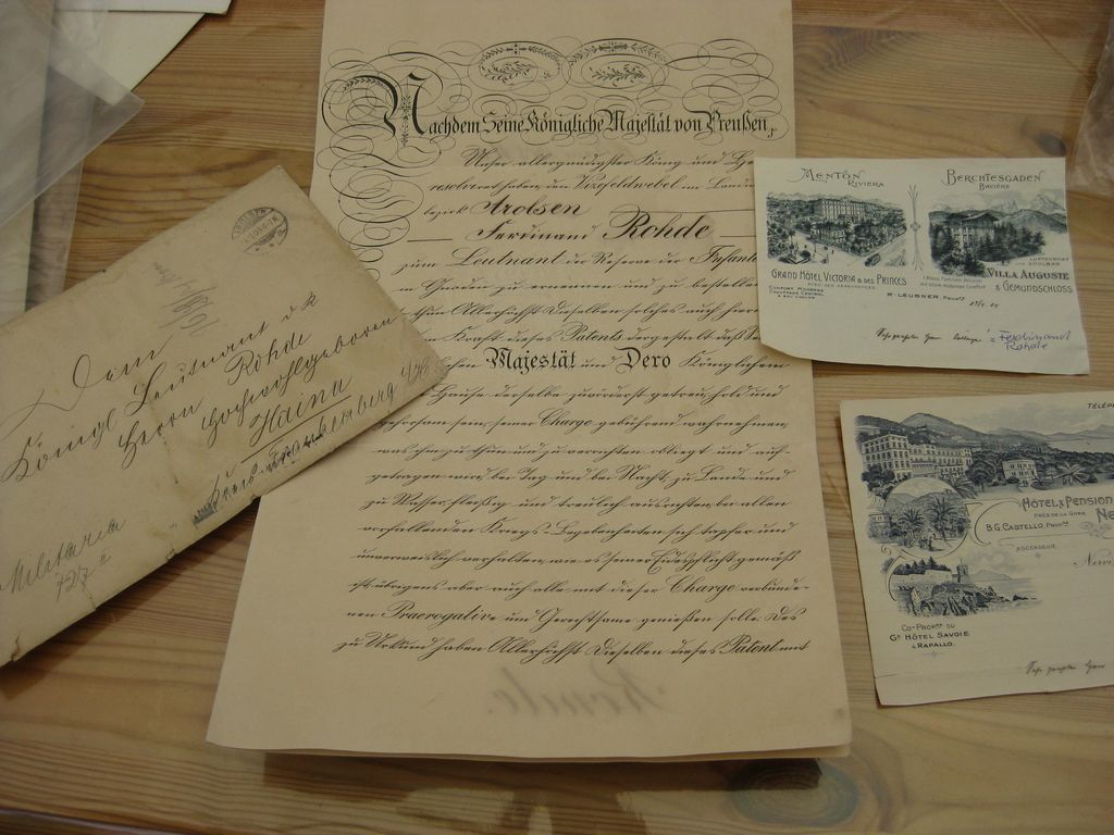 Beförderungsurkunde Waldeck Bad Arolsen Leutnant Preußen 1905