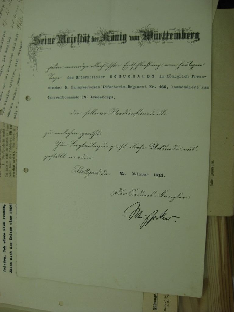 Konvolut  Verleihungsurkunden Sachsen Altenburg / Anhalt / Preußen 1. Weltkrieg