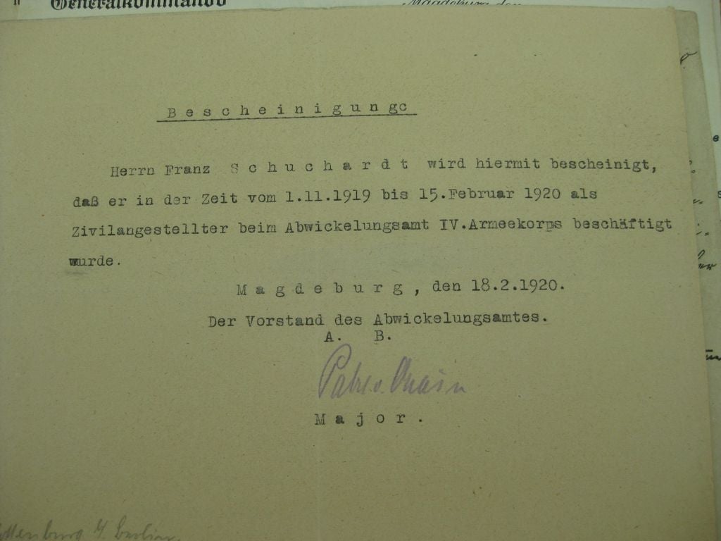 Konvolut  Verleihungsurkunden Sachsen Altenburg / Anhalt / Preußen 1. Weltkrieg
