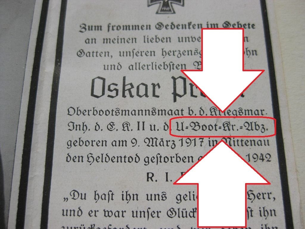 Bootkriegsabzeichen VARIANTE unbekannter Hersteller Kriegsmarine