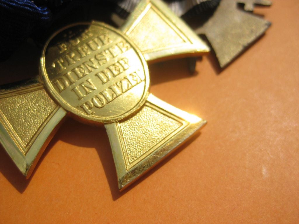 4er Ordensspange Ordensschnalle Eisernes Kreuz (EK2/14) Polizei Dienstauszeichnung Tapferkeitsmedaille Württemberg Wehrmacht Ehrenzeichen Polizeiorden