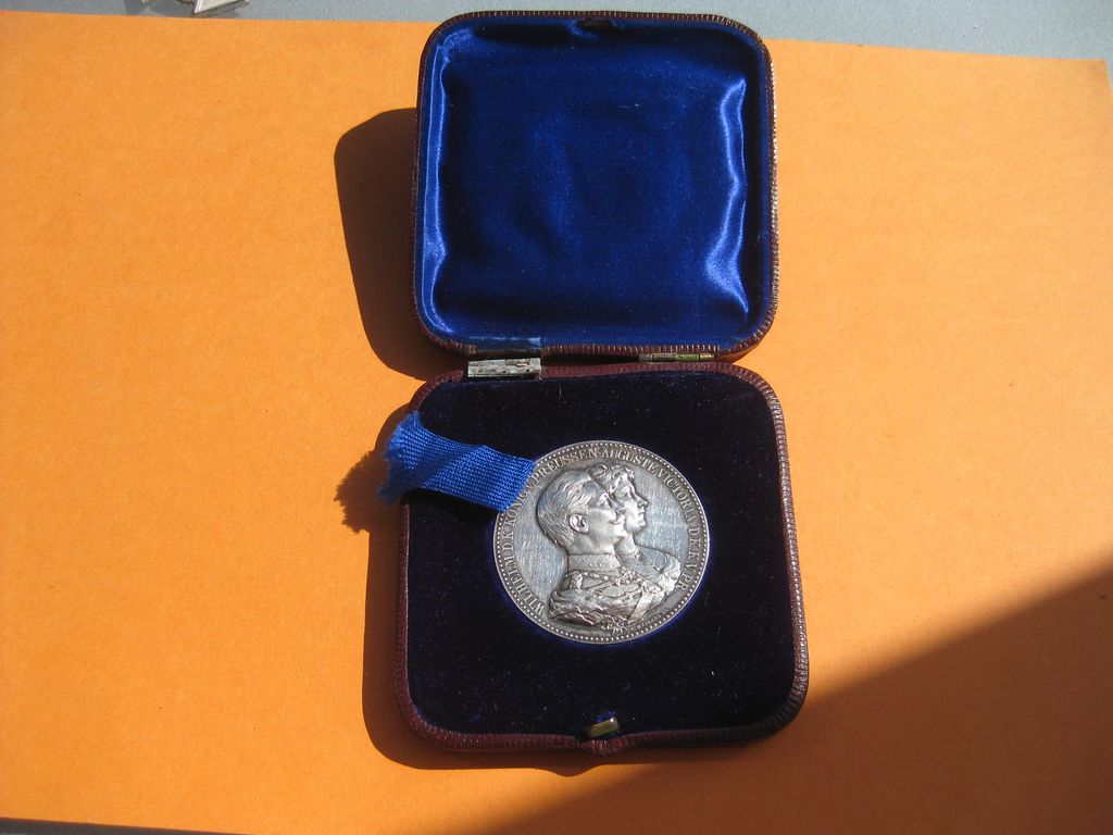 Silbermedaille Medaille von 1888 Preußen Ehejubiläum zur goldenen Hochzeit deutsches Kaiserreich Königreich Preußen