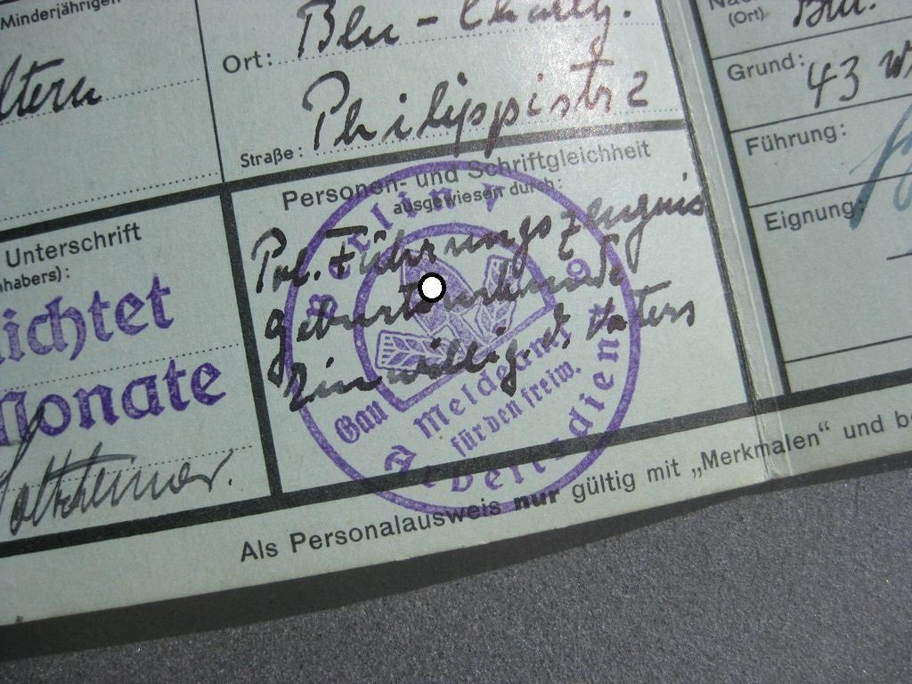 Besitzzeugnis Verleihungsurkunden Panzerpionier Bataillon 59 &amp; Panzerartillerie Regiment 80 KAMPFGRUPPE FRIEBE