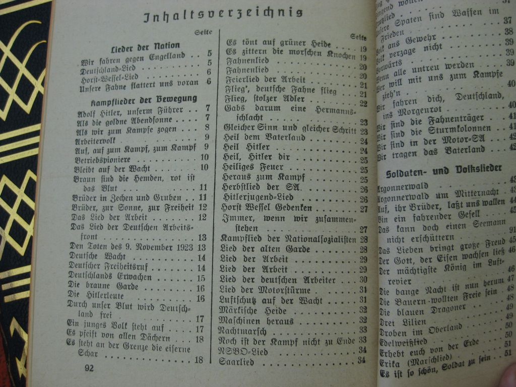 Originalausgabe Heft / Buch Sturm und Kampflieder für Front und Heimat