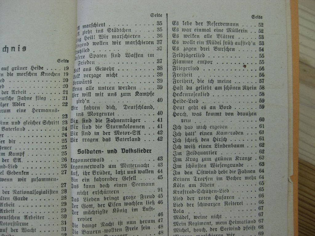 Originalausgabe Heft / Buch Sturm und Kampflieder für Front und Heimat