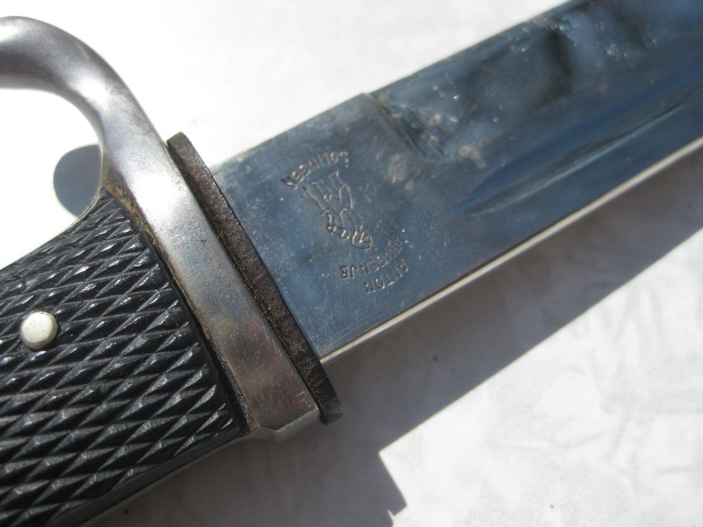 Bajonett Extra Seitengewehr WEHRMACHT Heer -kurz- Hersteller: Anton Wingen / Solingen