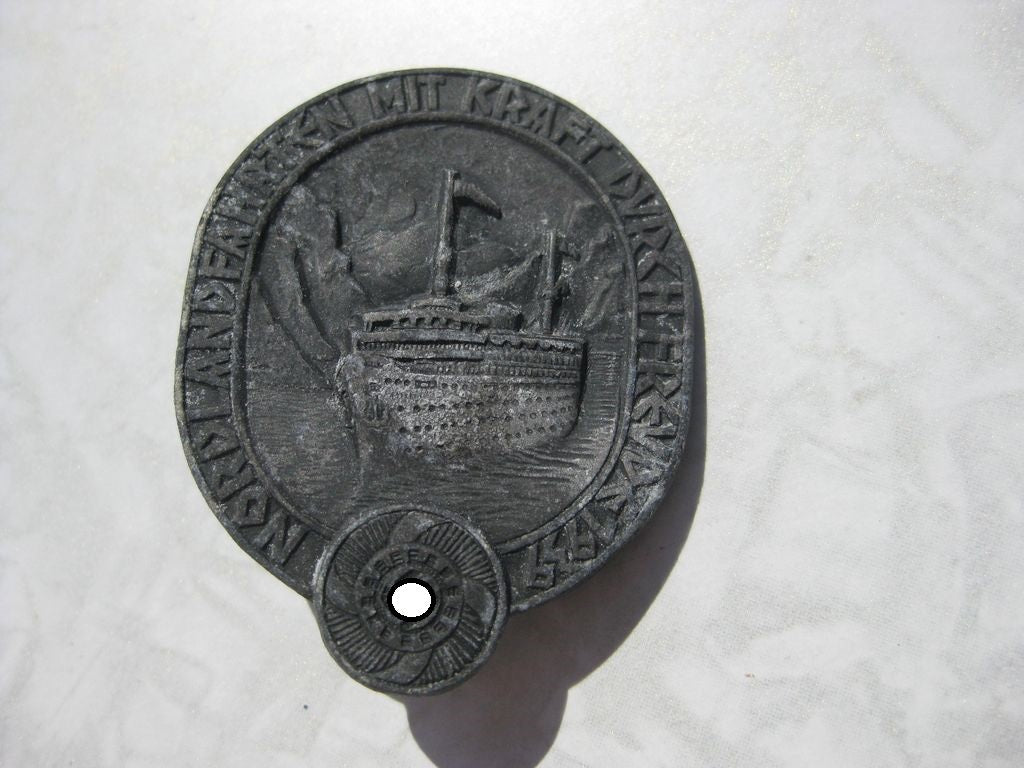 Veranstaltungsabzeichen Treffabzeichen Abzeichen Nordlandfahrten mit Kraft durch Freude 1939 (KdF) Hersteller: Hoffstätter in Bonn