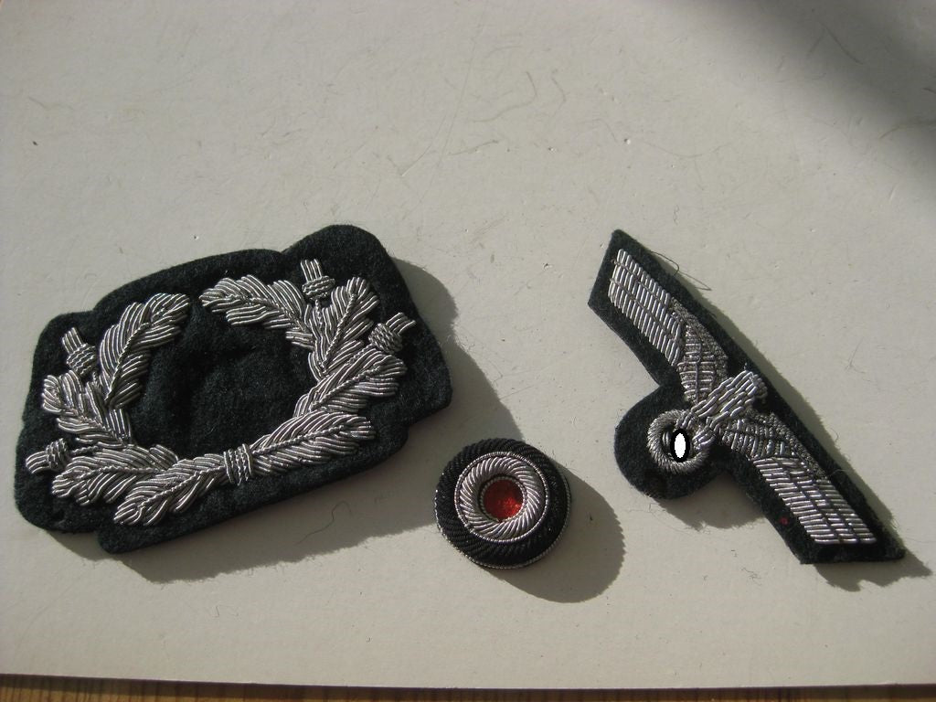 SET Kokarde mit Mützenkranz und Mützenadler für Schirmmütze Heer Wehrmacht MINT CONDITION