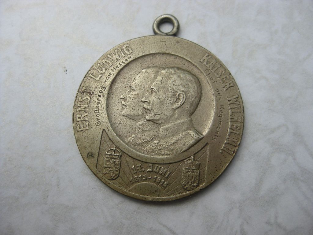 Erinnerungsmedaille Medaille Ernst Ludwig von Hessen &amp; Wilhelm II Infanterie Regiment 116