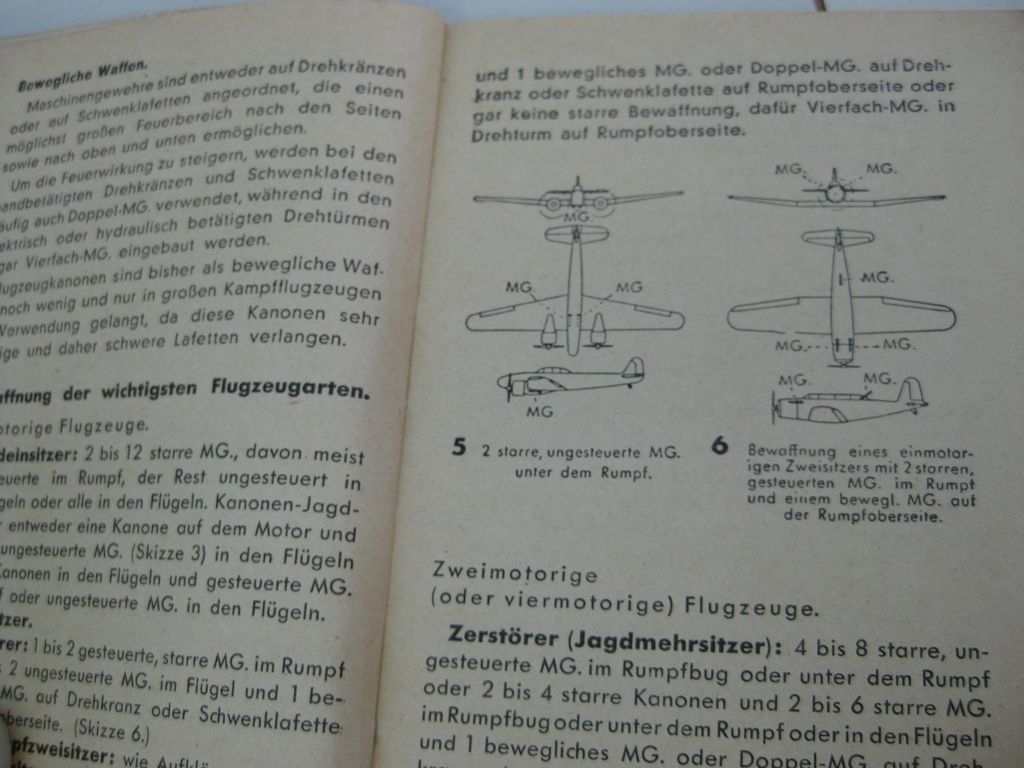 Originalausgabe Buch Heft Luftwaffe Fliegertruppe Kriegsflugzeuge 3.Reich