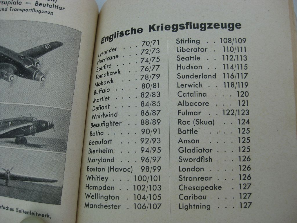 Originalausgabe Buch Heft Luftwaffe Fliegertruppe Kriegsflugzeuge 3.Reich