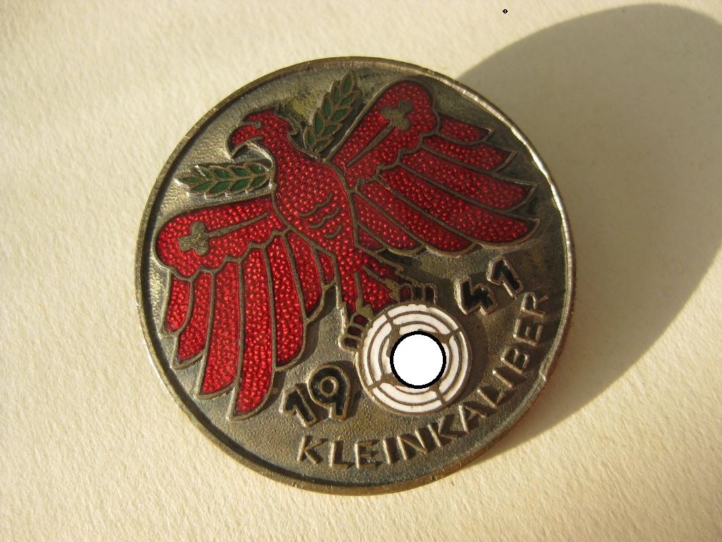 Silberne Ehrennadel der Tiroler Schießauszeichnung KLEINKALIBER 1941 Mint Condition