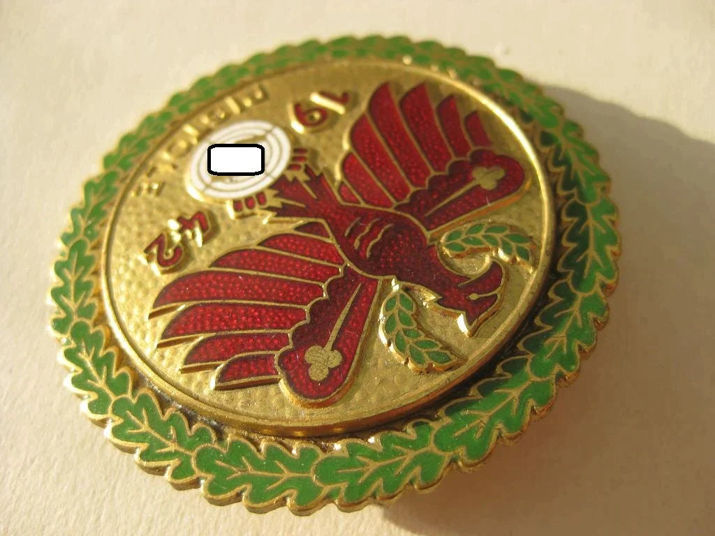 Große goldene Ehrennadel der Tiroler Gaumeisterabzeichen PISTOLE 1942 Mint Condition