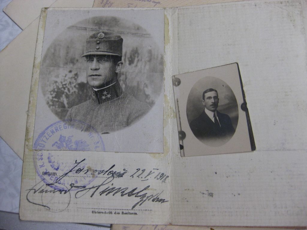 Identitäts-Karte Militärpaß Soldbuch Österreich Feldpost Schützenregiment No.34