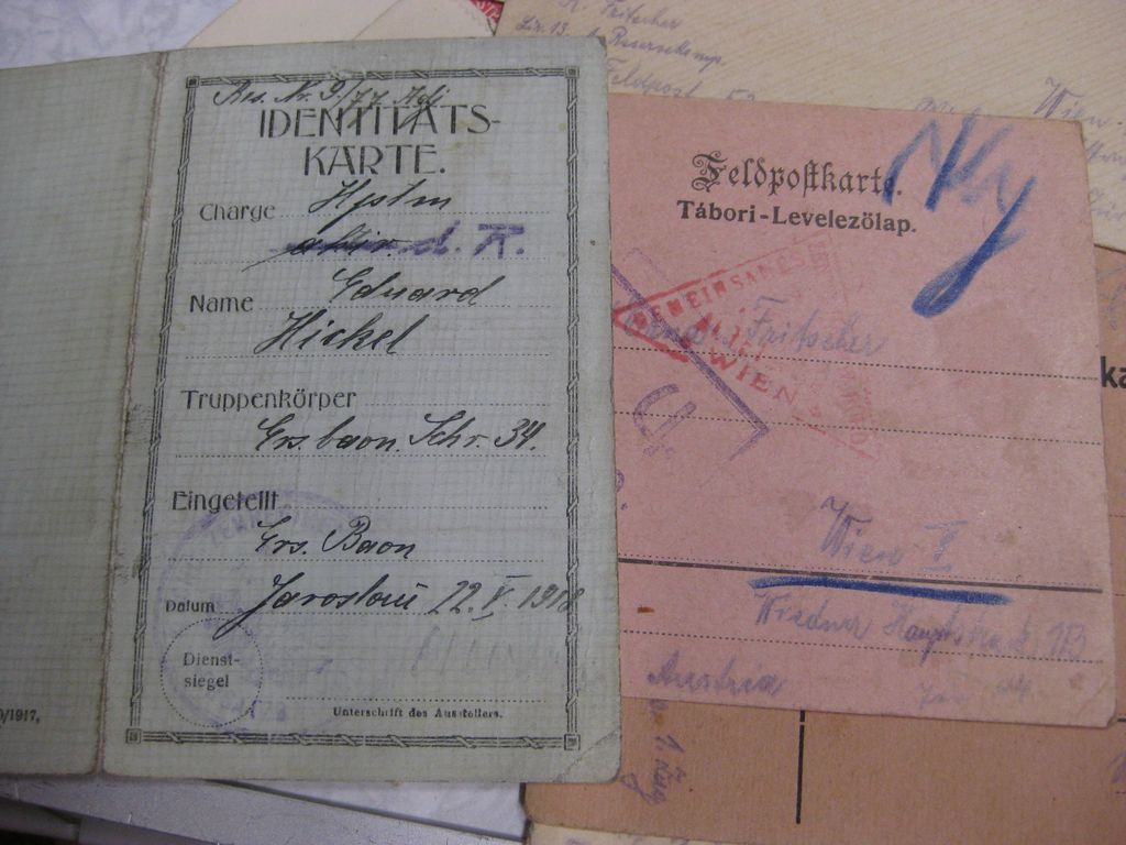 Identitäts-Karte Militärpaß Soldbuch Österreich Feldpost Schützenregiment No.34