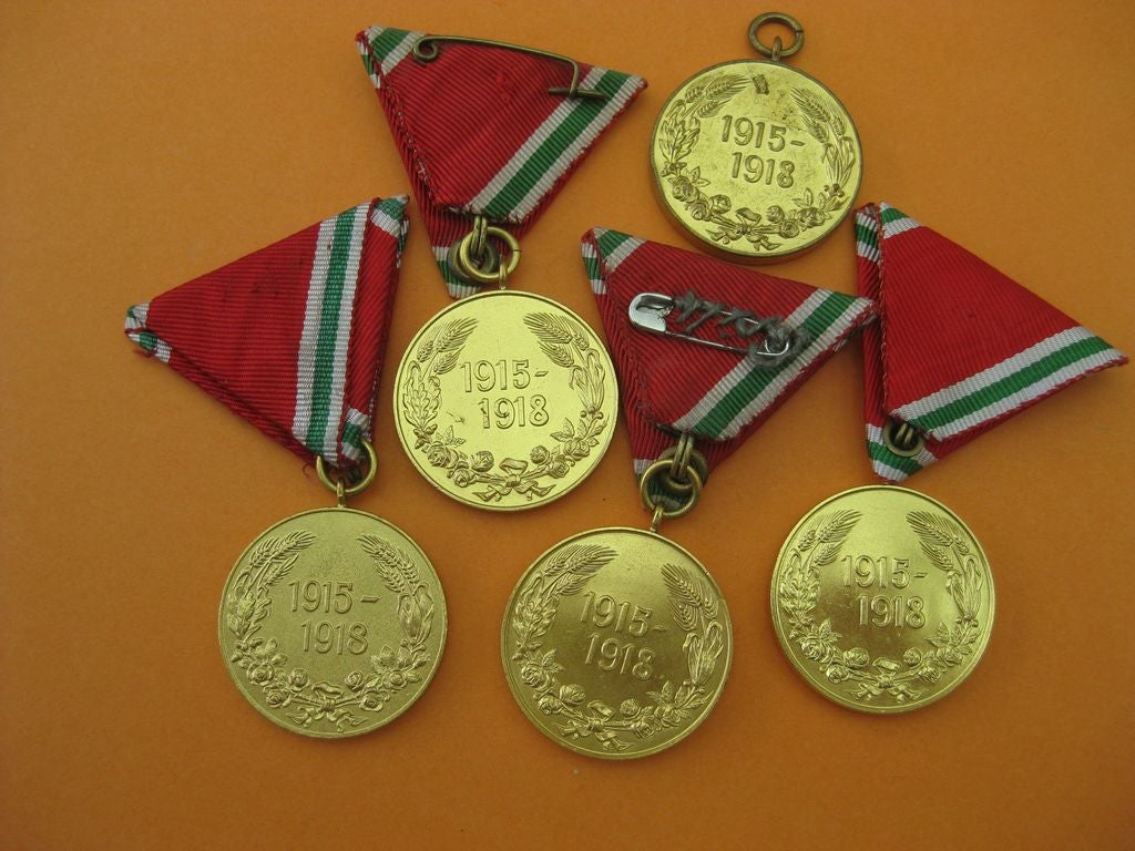 5 x bulgarische Kriegserinnerungsmedaille 1915 - 1918 1. Weltkrieg BULGARIEN
