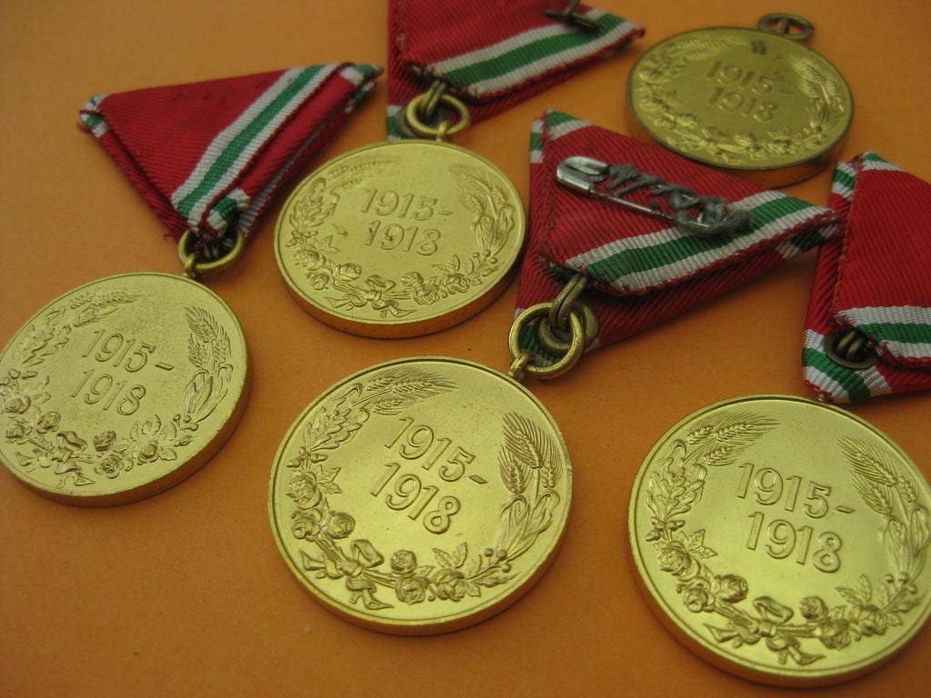5 x bulgarische Kriegserinnerungsmedaille 1915 - 1918 1. Weltkrieg BULGARIEN