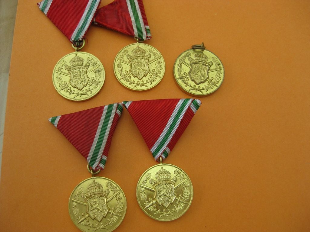 5 x bulgarische Kriegserinnerungsmedaille 1915 - 1918 1. Weltkrieg BULGARIEN
