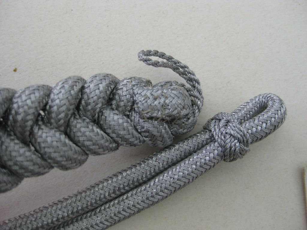 Adjutantenschnur Paradeschnur &amp; Mützenkordel für Schirmmütze Wehrmacht