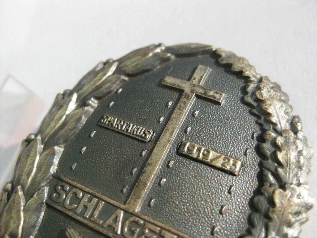 Schlageterschild 2.Modell SPARTAKUS 1919 FREIKORPS