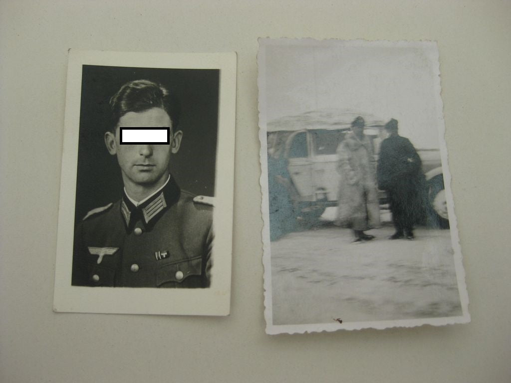 2 Extrem seltene Uniformfotos des späteren Eichenlaubträgers / Ritterkreuzträgers von Malachowski