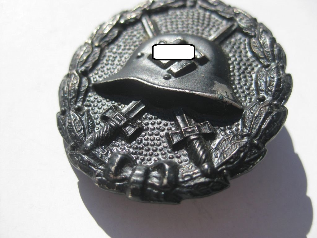 Verwundetenabzeichen in Schwarz 1.Form  -Variante- sog. Legion Condor mit Verleihungsurkunde Frankreichfeldzug Westfront 1940