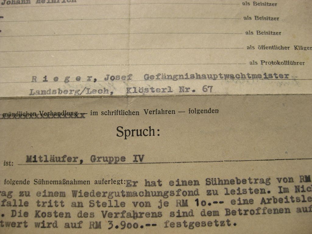 Strafanstalt LANDSBERG am Lech Beförderungsurkunden Wachmann Schließer von ADOLF HITLER !!!! 3.Reich