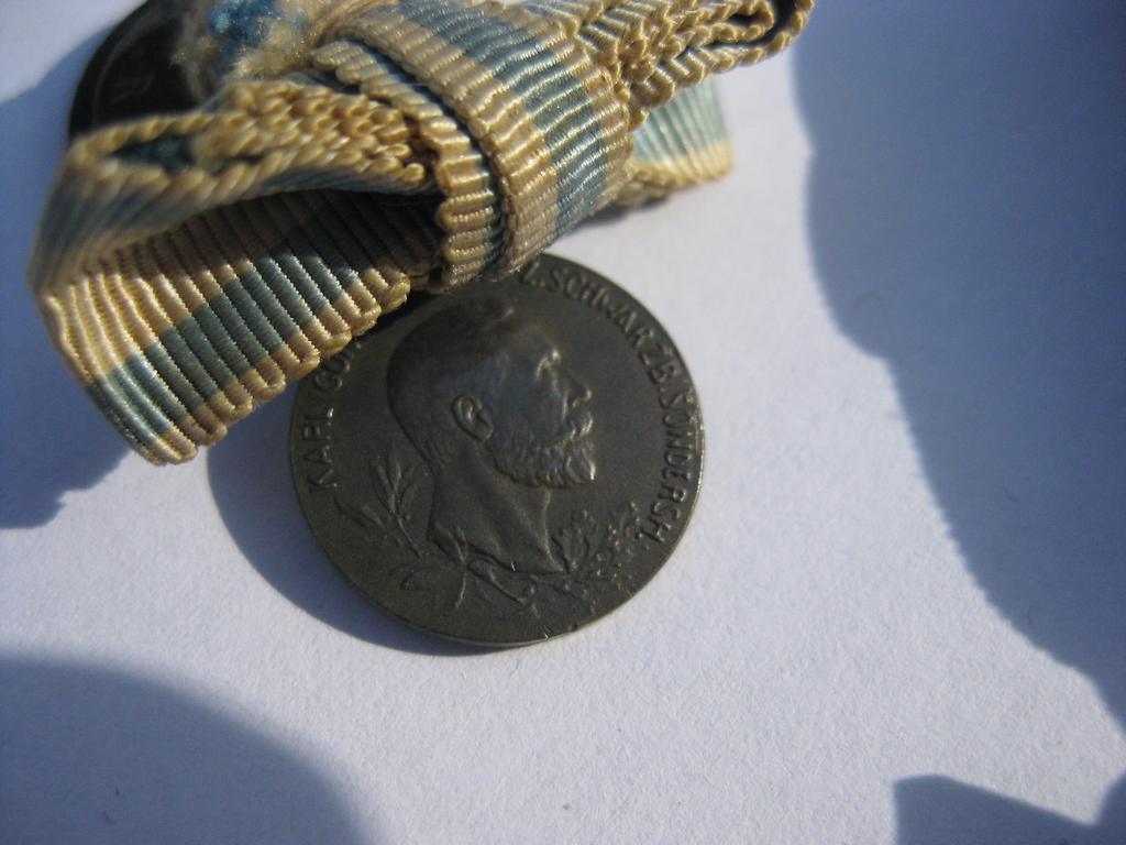 2er Ordensspange silberne Medaille Schwarzburg-Sondershausen