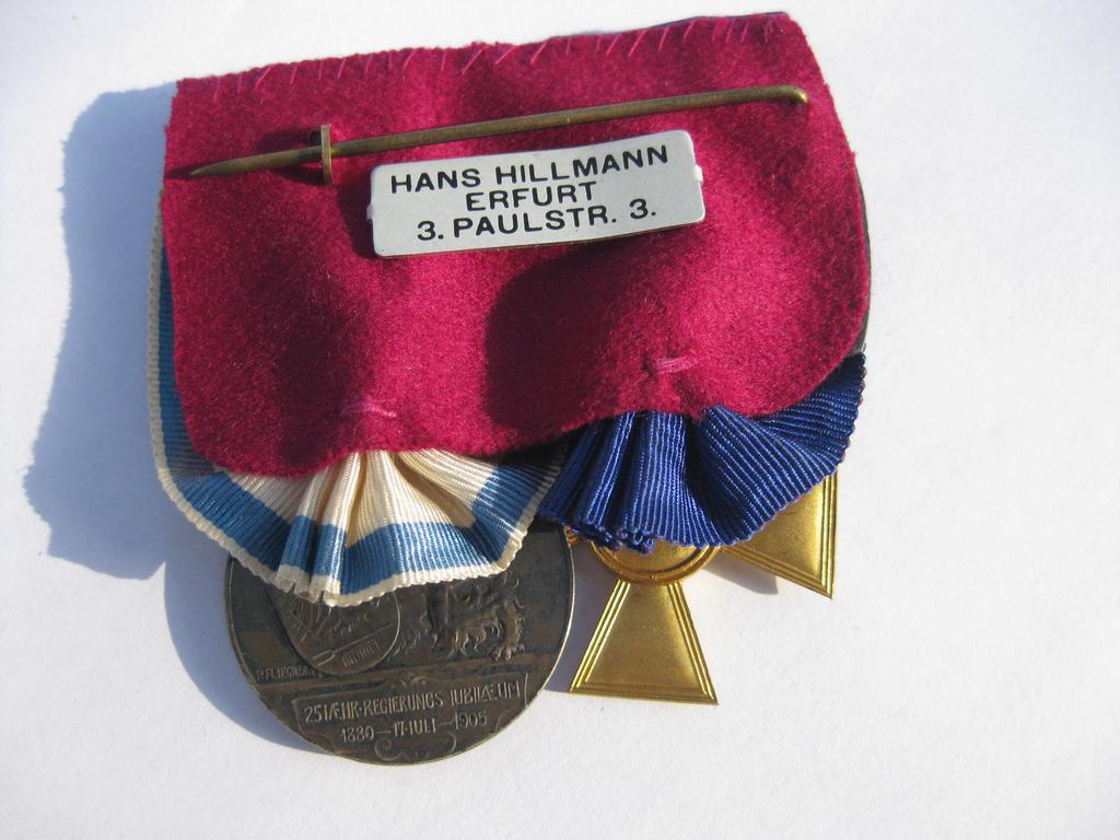 2er Ordensspange silberne Medaille Schwarzburg-Sondershausen