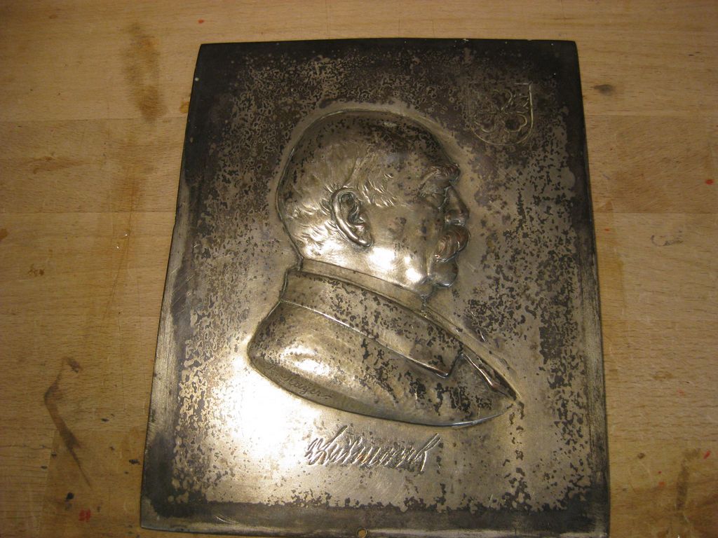 Plakette Ministerpräsident und Reichskanzler Fürst von Preußen Otto von Bismarck