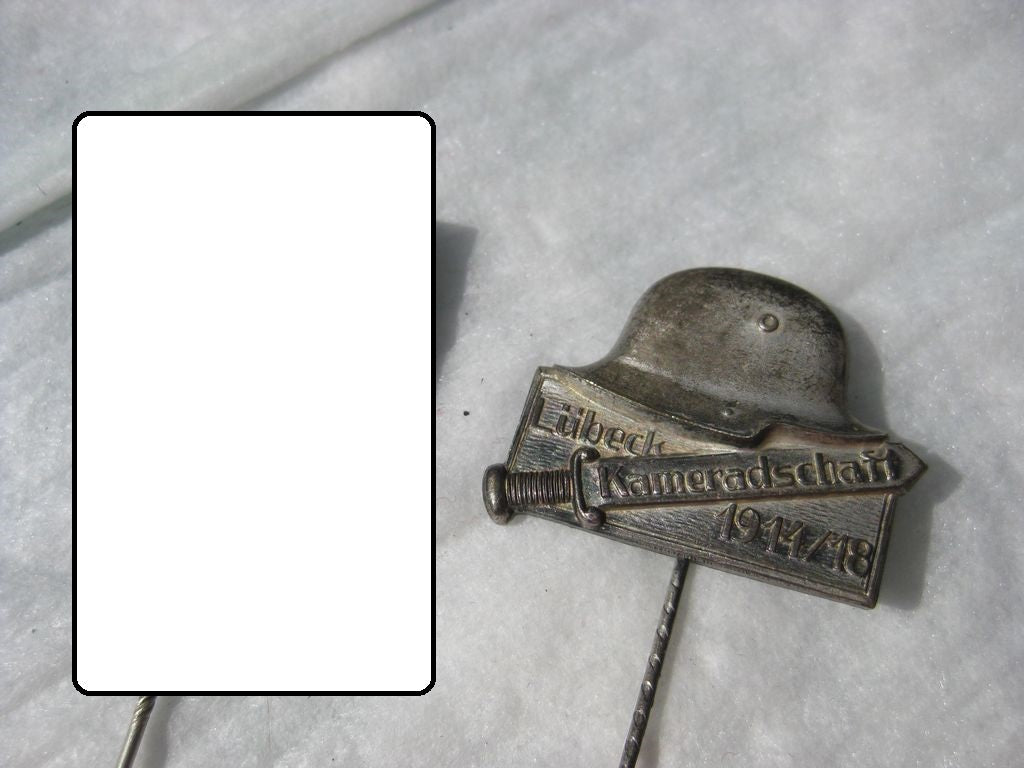 Hansestadt LÜBECK Mitgliedsabzeichen  Stahlhelmbund / Bund der Frontsoldaten  1914 - 1918