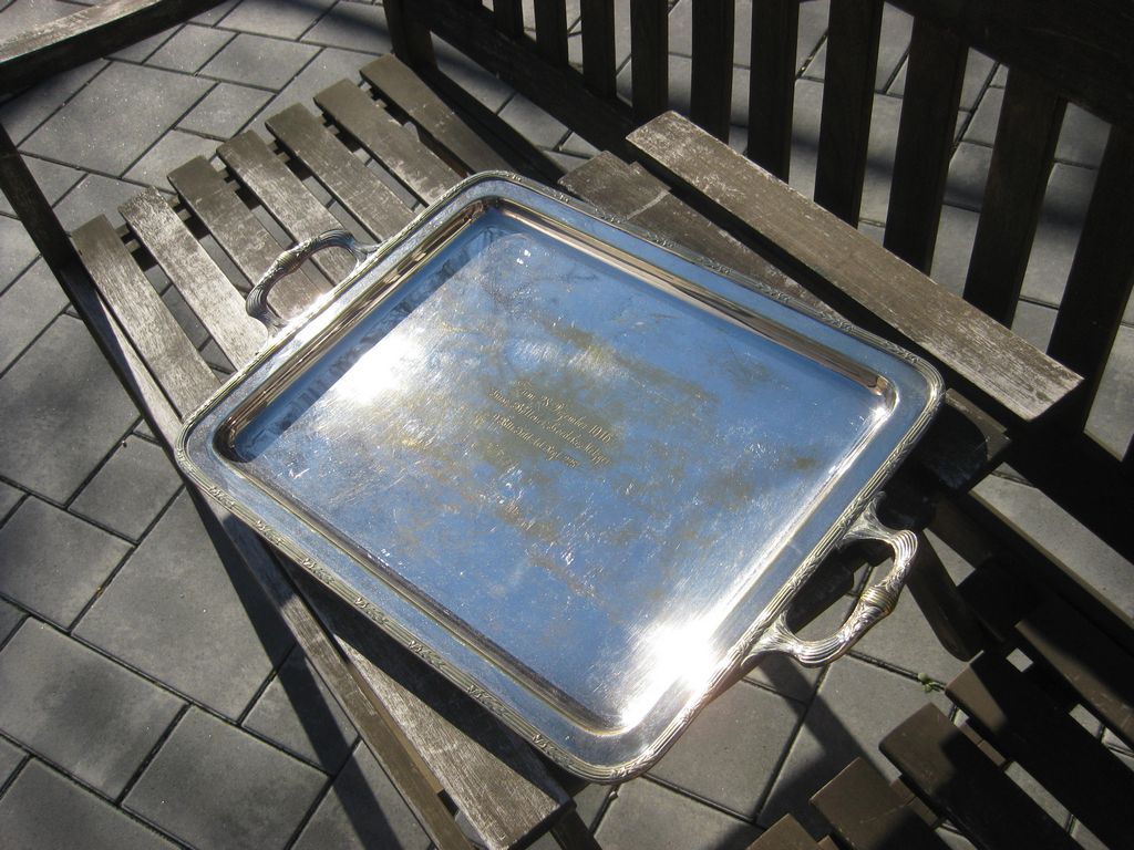 Versilbert Tablett Feld Artillerie Regiment 225 Reservistika Reservistengeschenk SEDAN Elsaß