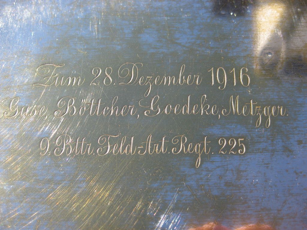 Silver-plated Tray Field Artillery Regiment 225 Reservistika Reservist Gift SEDAN Alsace