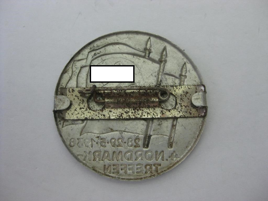 Veranstaltungsabzeichen 4. Nordmarktreffen 1938 Niedersachsen Schleswig-Holstein
